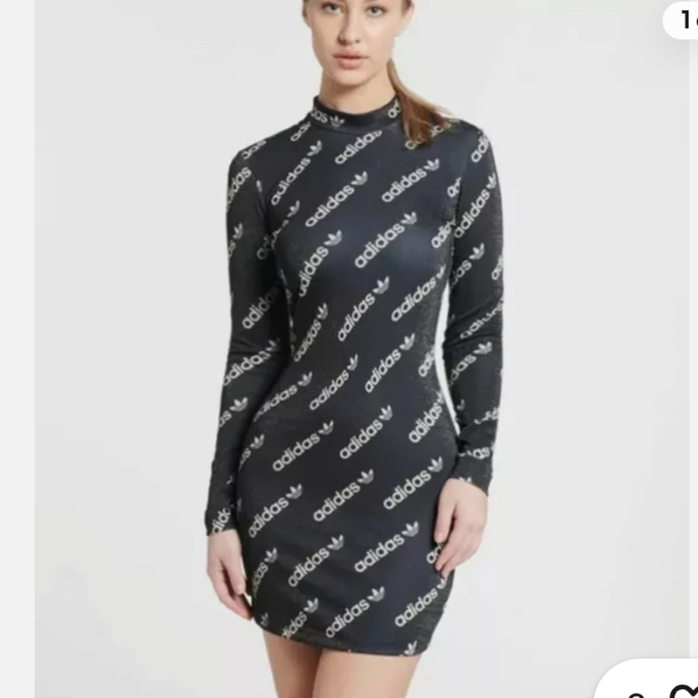 Adidas Long Sleeve Logo Dress - Picture 8 of 8